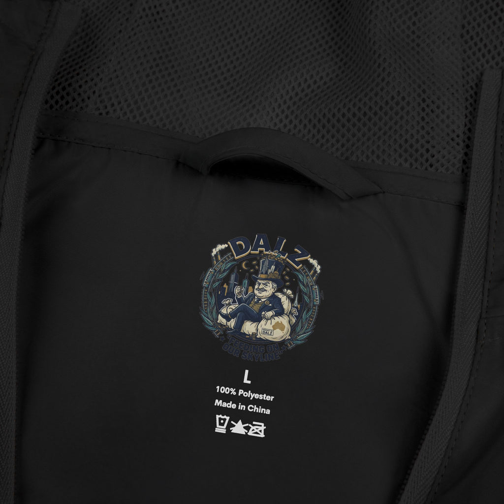 Exo-Layer  Jacket — 'No Life' Skull Patch Streetwear Full-Zip Windbreaker