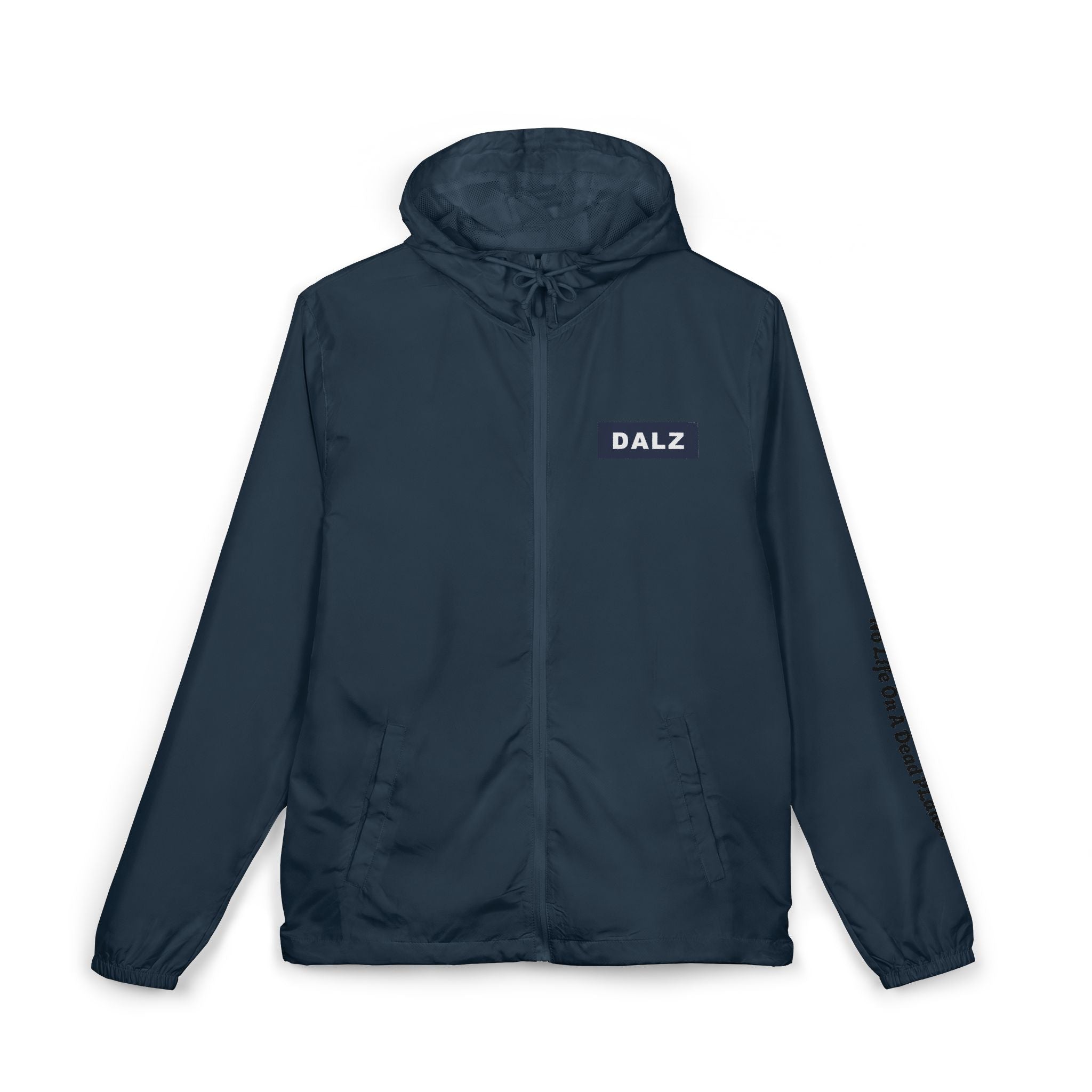 Exo-Layer  Jacket — 'No Life' Skull Patch Streetwear Full-Zip Windbreaker