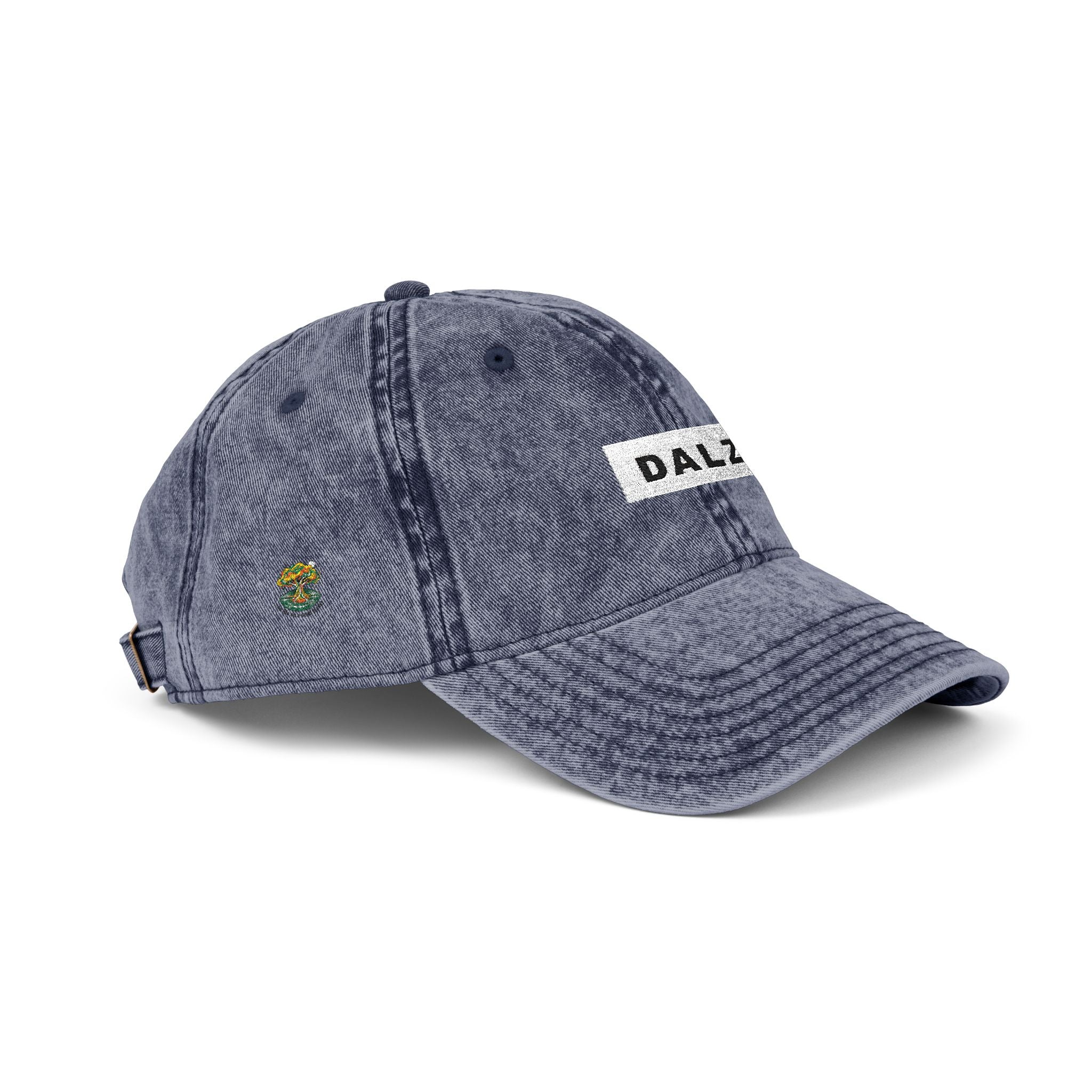 Vintage Embroidered Cap — 'DALZ' Washed Cotton Baseball Hat