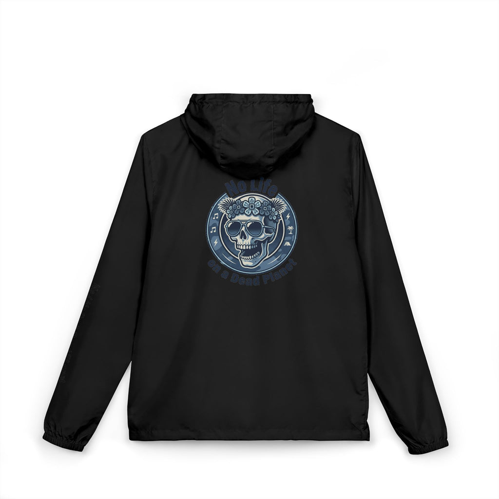 Exo-Layer  Jacket — 'No Life' Skull Patch Streetwear Full-Zip Windbreaker