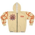 Psychedelic Skull Zip Hoodie — "No Life on a Dead Planet" All-Over Print
