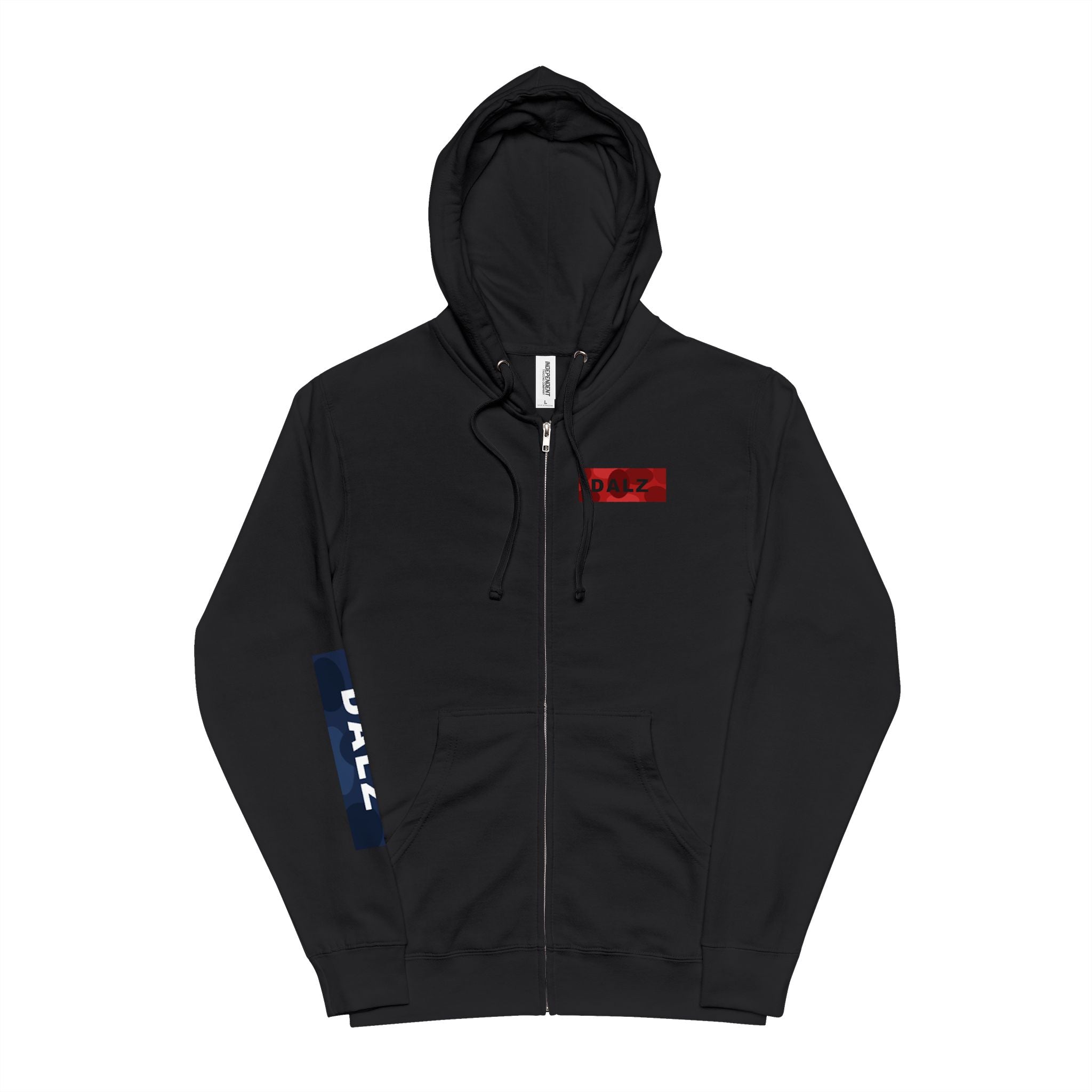 Skull & Roses Zip Hoodie – 'No Life' Vintage Tattoo Graphic