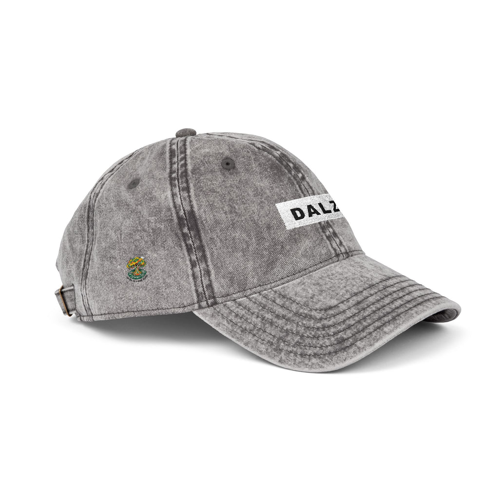 Vintage Embroidered Cap — 'DALZ' Washed Cotton Baseball Hat