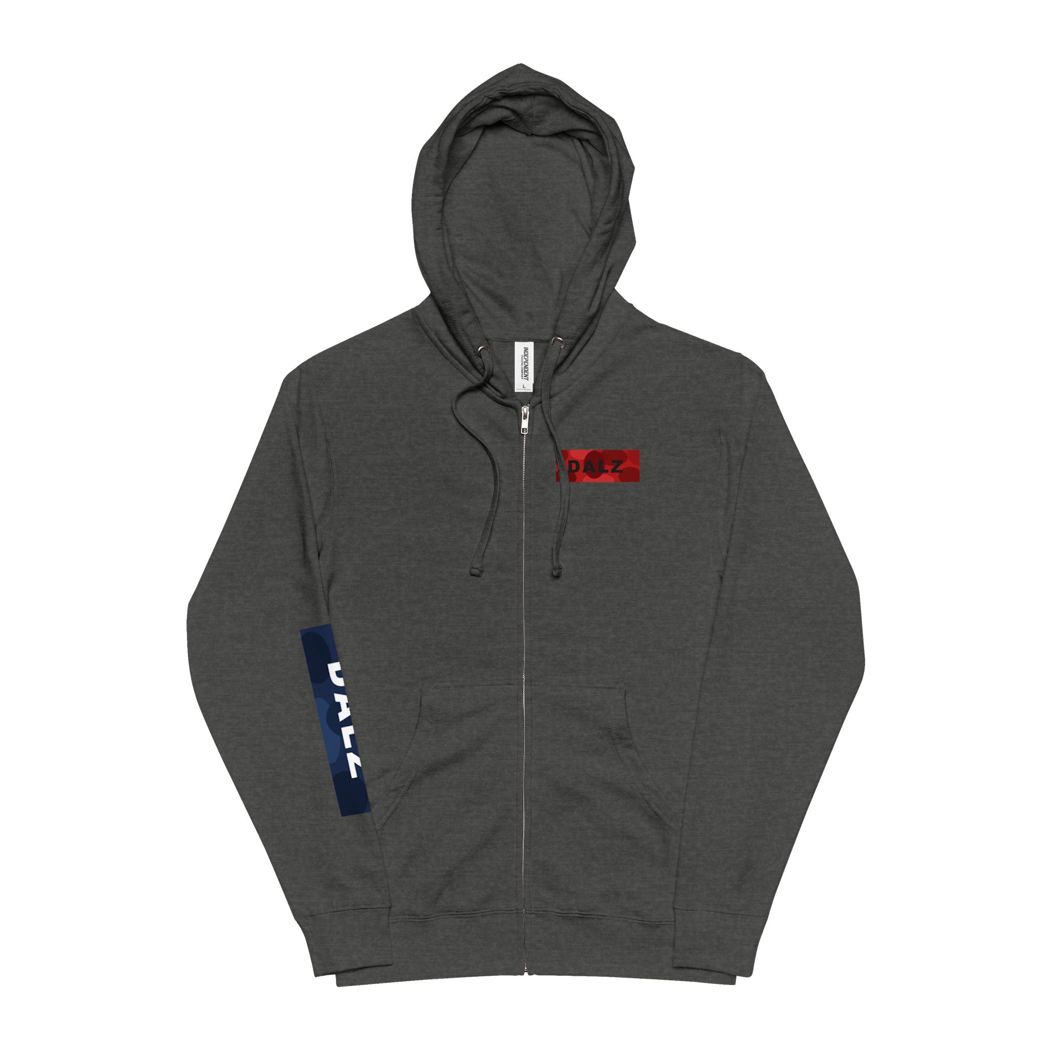 Skull & Roses Zip Hoodie – 'No Life' Vintage Tattoo Graphic
