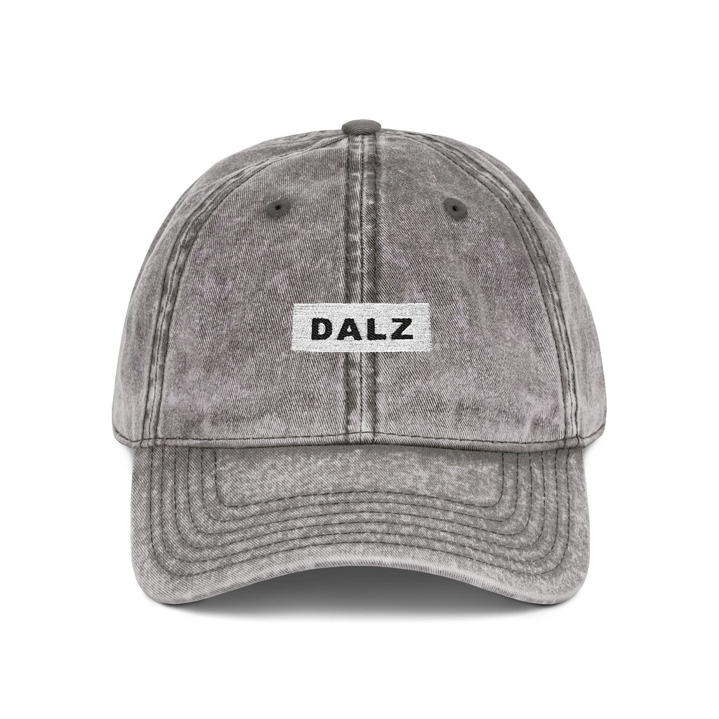 Vintage Embroidered Cap — 'DALZ' Washed Cotton Baseball Hat