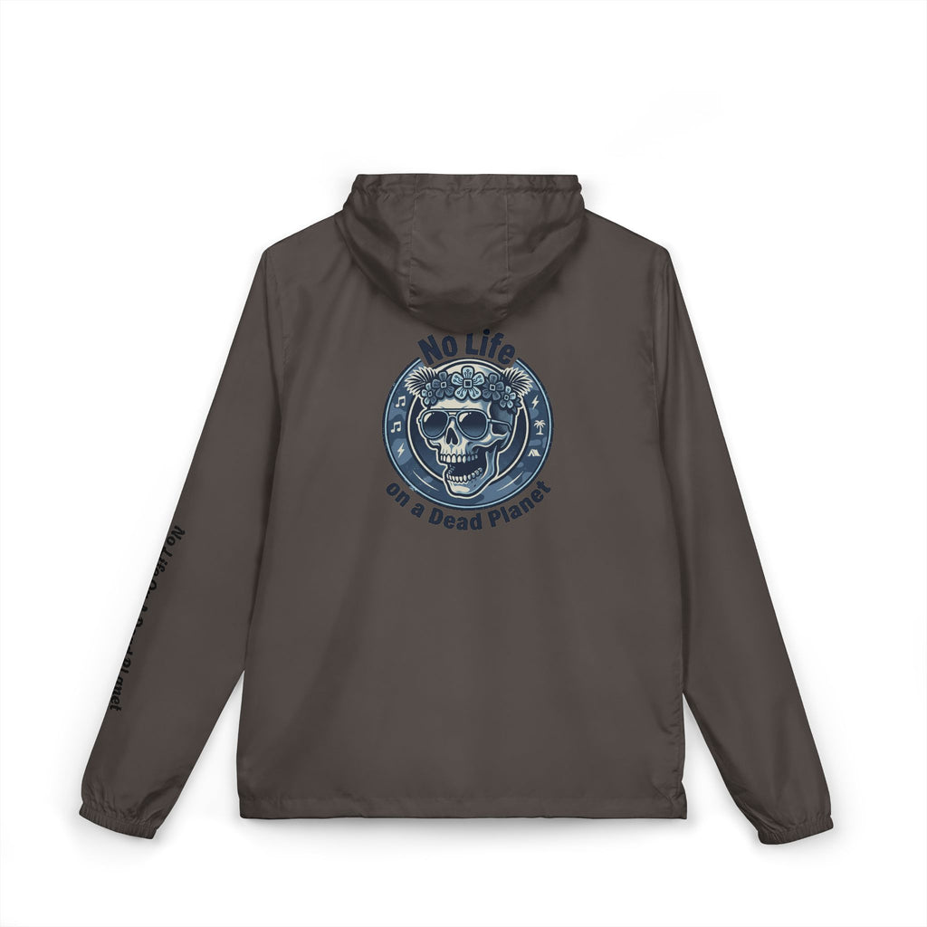 Exo-Layer  Jacket — 'No Life' Skull Patch Streetwear Full-Zip Windbreaker