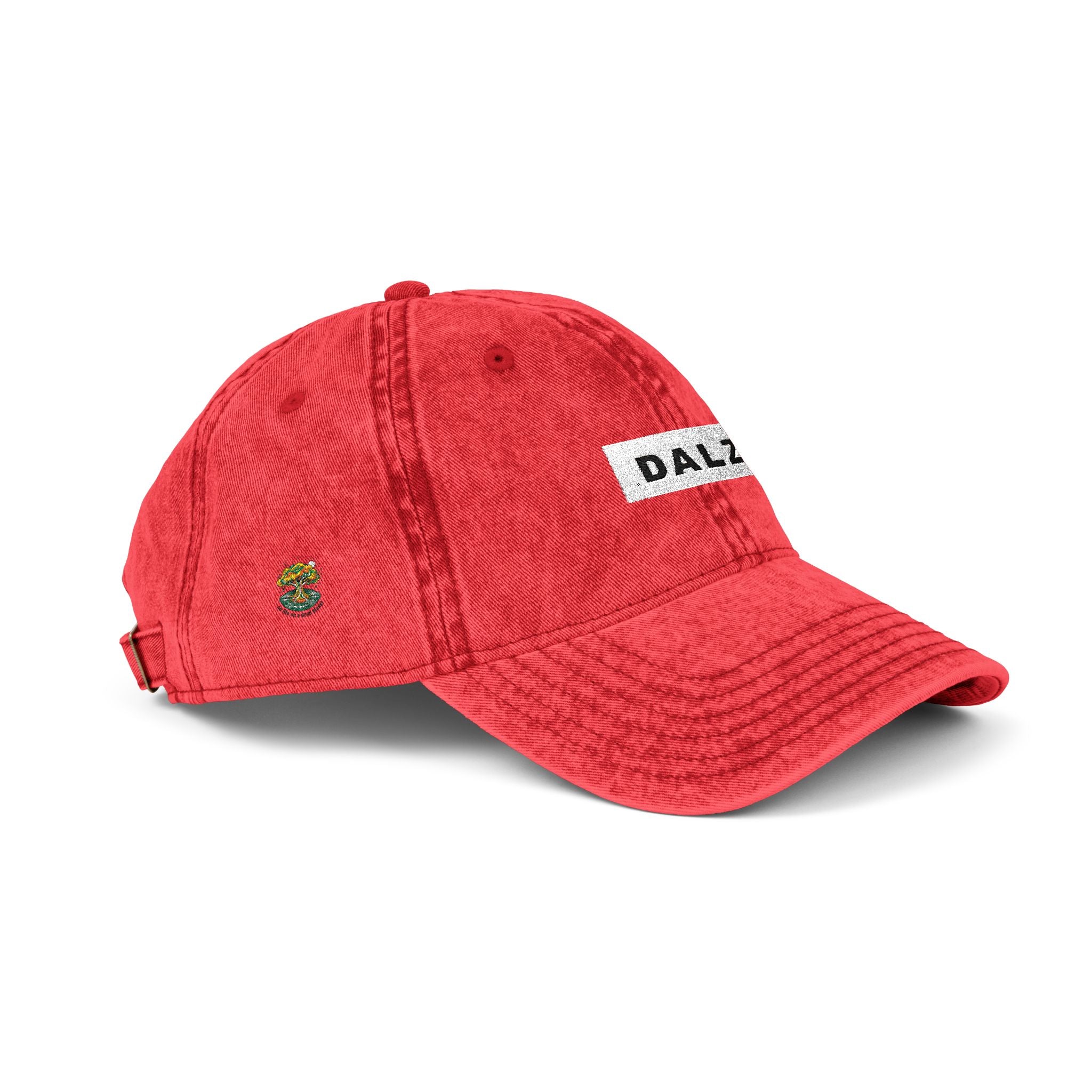 Vintage Embroidered Cap — 'DALZ' Washed Cotton Baseball Hat