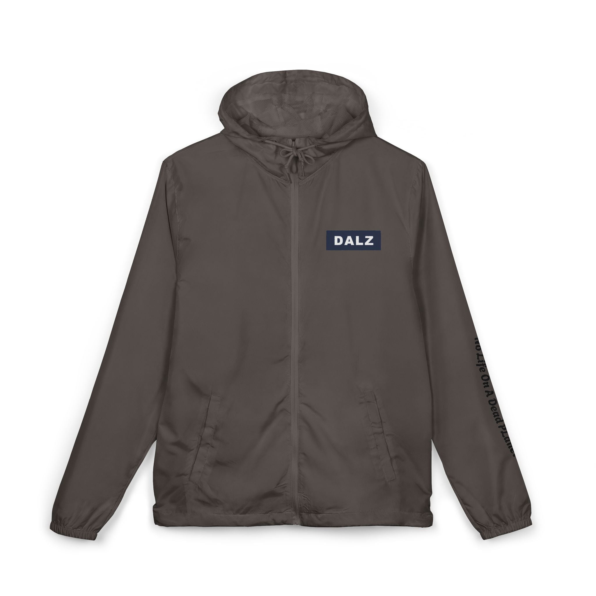 Exo-Layer  Jacket — 'No Life' Skull Patch Streetwear Full-Zip Windbreaker