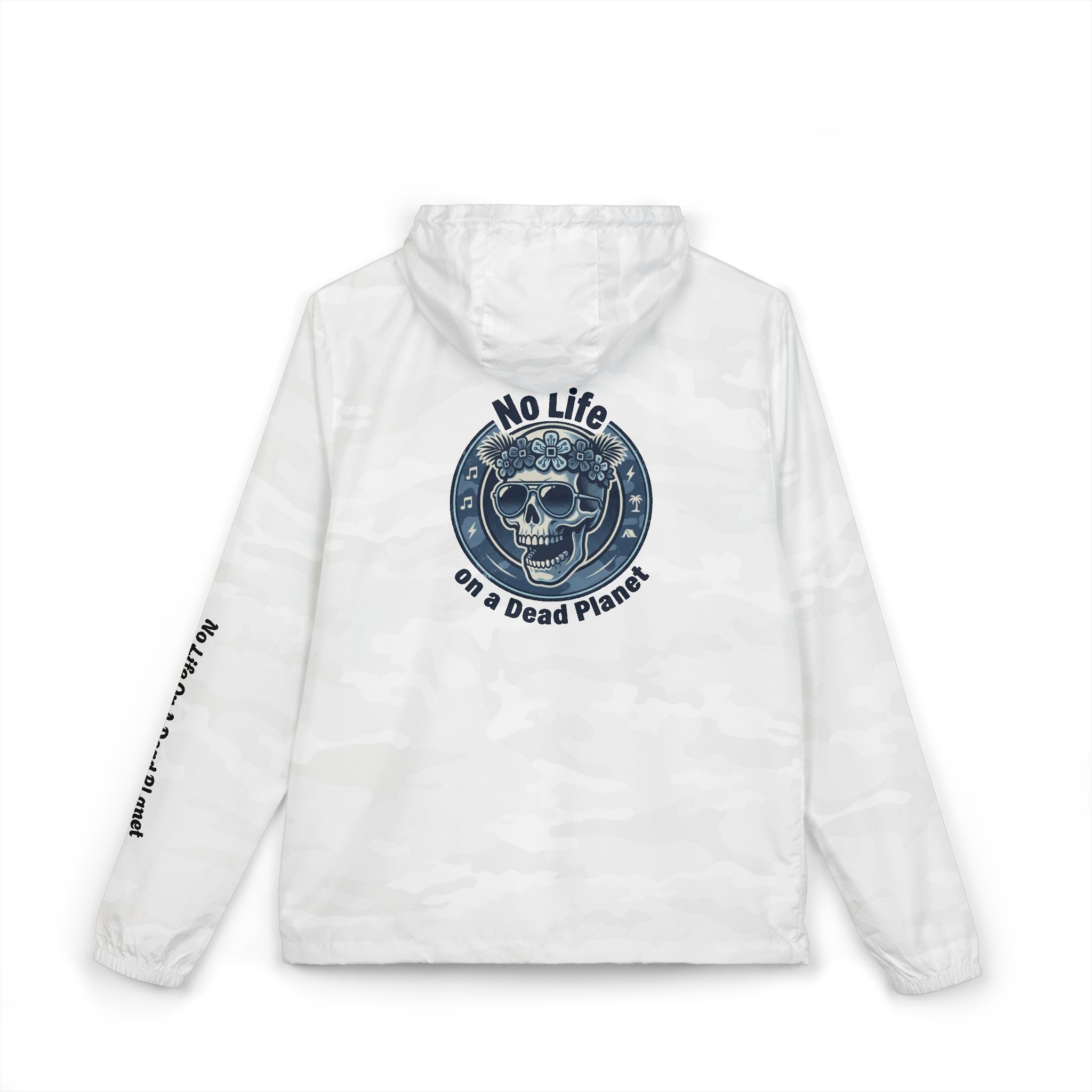 Exo-Layer  Jacket — 'No Life' Skull Patch Streetwear Full-Zip Windbreaker