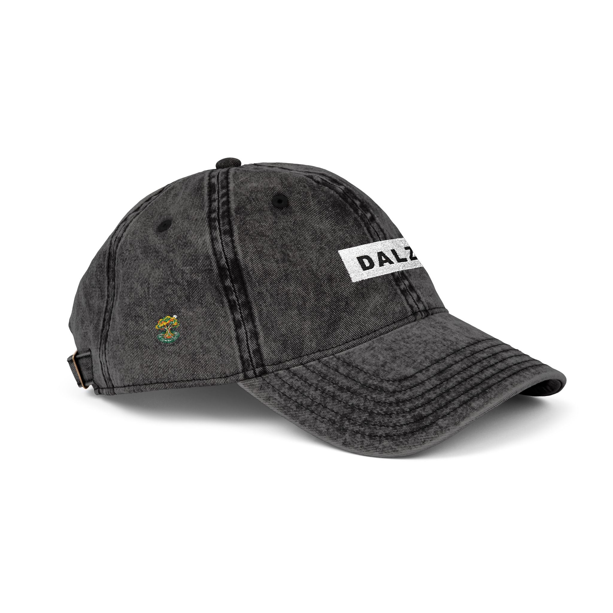Vintage Embroidered Cap — 'DALZ' Washed Cotton Baseball Hat